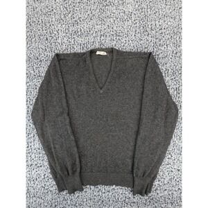 CoxMoore Joshua Taylor Vintage V-Neck Sweater Mens Charcoal Grey England